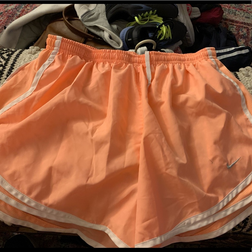 Women’s orange Nike Tempo shorts - size large